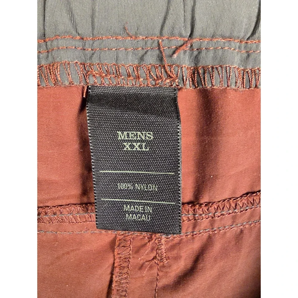 REI Sahara Cargo Shorts Mens XXL Rust Brown Nylon UPF 50+ Hiking Belted 732434